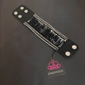 Paparazzi Black and Silver Snap Bracelet